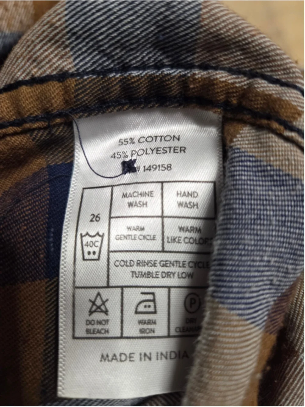 Men's Public Record Plaid Button Down Shirt, Size L, Brown/Navy